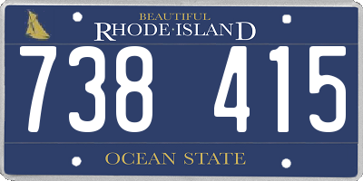 RI license plate 738415
