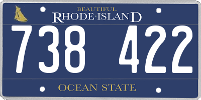 RI license plate 738422