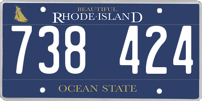 RI license plate 738424