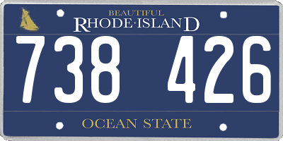 RI license plate 738426