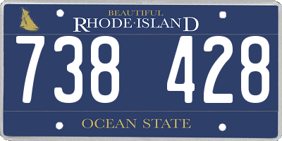 RI license plate 738428
