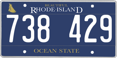 RI license plate 738429