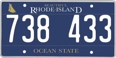 RI license plate 738433