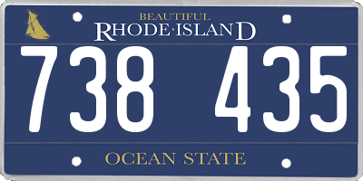 RI license plate 738435