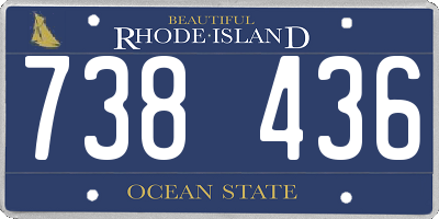 RI license plate 738436