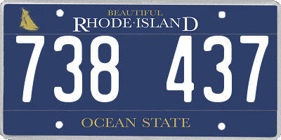 RI license plate 738437