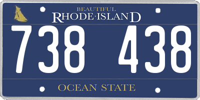 RI license plate 738438
