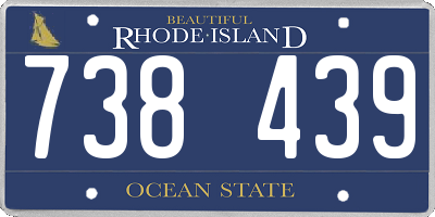 RI license plate 738439
