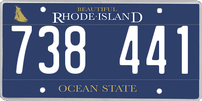 RI license plate 738441