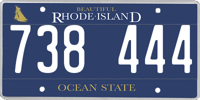 RI license plate 738444