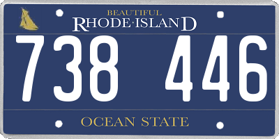 RI license plate 738446