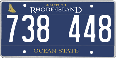 RI license plate 738448