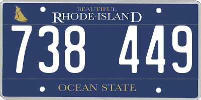 RI license plate 738449