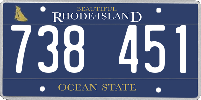 RI license plate 738451