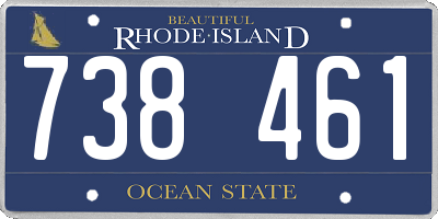 RI license plate 738461