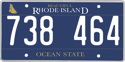 RI license plate 738464