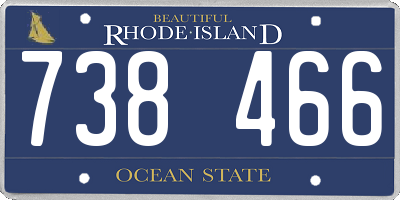 RI license plate 738466