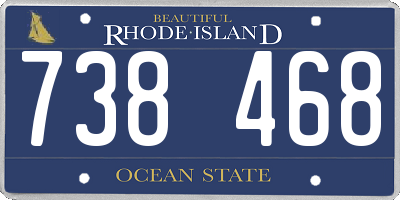 RI license plate 738468