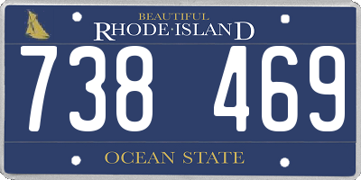 RI license plate 738469