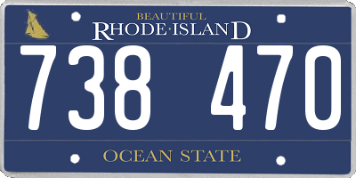 RI license plate 738470