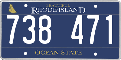RI license plate 738471