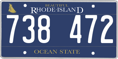RI license plate 738472