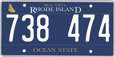 RI license plate 738474