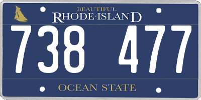 RI license plate 738477