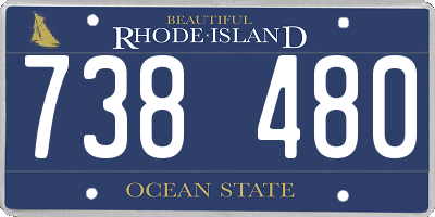 RI license plate 738480