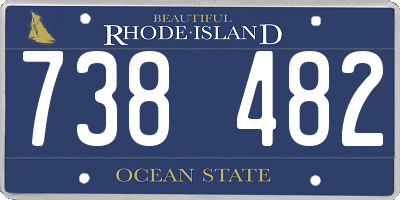 RI license plate 738482