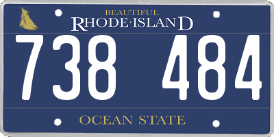RI license plate 738484