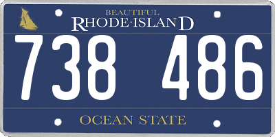 RI license plate 738486