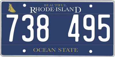 RI license plate 738495