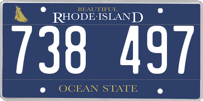 RI license plate 738497