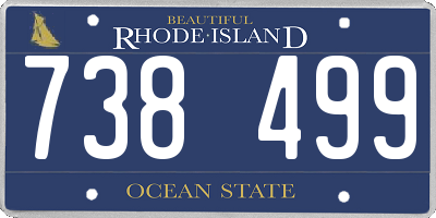 RI license plate 738499