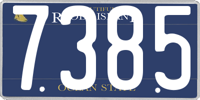 RI license plate 7385