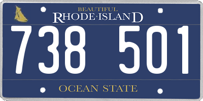 RI license plate 738501