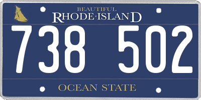 RI license plate 738502