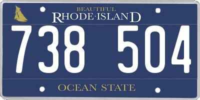 RI license plate 738504