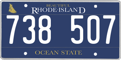 RI license plate 738507
