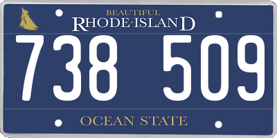 RI license plate 738509
