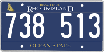 RI license plate 738513