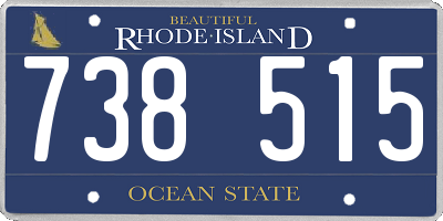 RI license plate 738515