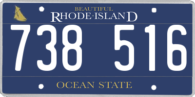 RI license plate 738516