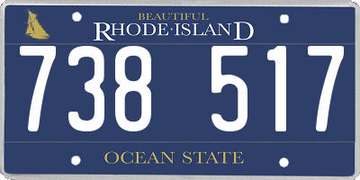 RI license plate 738517