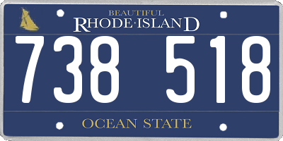 RI license plate 738518