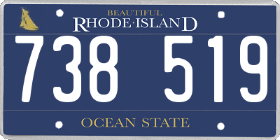 RI license plate 738519