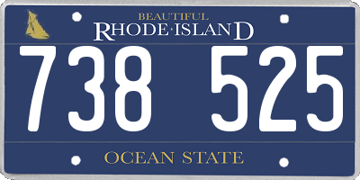 RI license plate 738525