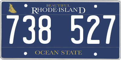 RI license plate 738527