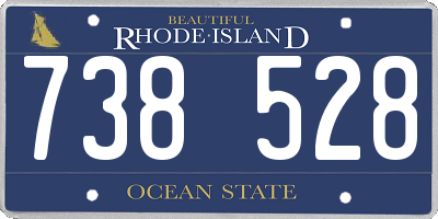 RI license plate 738528